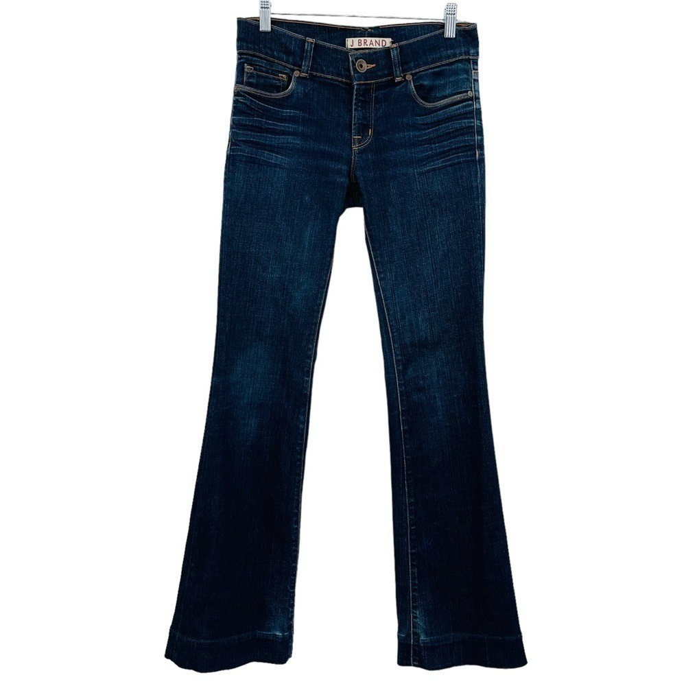 J Brand Flare Jeans Womens 27 Ink Blue‎ Dark Wash Heartbreaker Low Rise Boho
